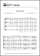 Dedans Paris SATB choral sheet music cover